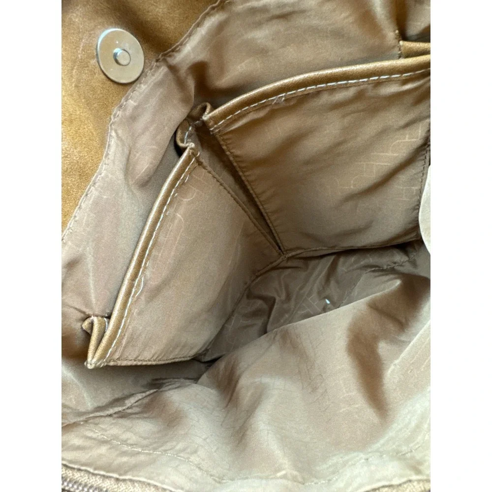 Rosetti Tip Top Brown Sugar Vegan Leather Hobo Shoulder Bag Purse Pockets Boho
